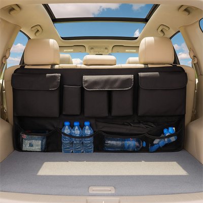 Rangement coffre voiture bouteille eau