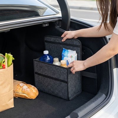 Rangement coffre voiture course