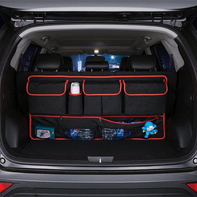 Rangement coffre voiture finition rouge