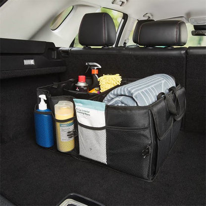 Rangement coffre voiture produit nettoyage