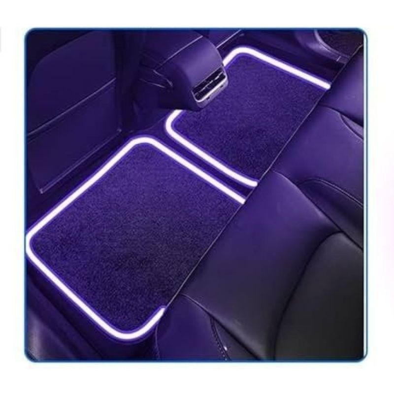 tapis voiture led brillant violet