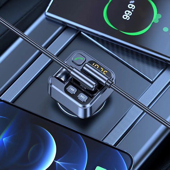 Transmetteur fm et bluetooth connecté voiture
