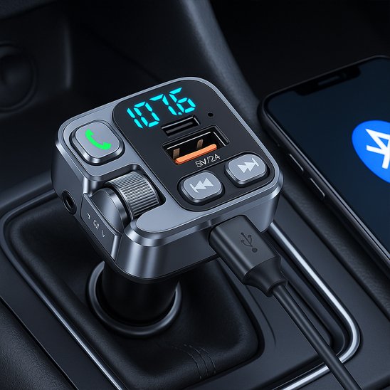 Transmetteur fm et bluetooth pour voiture