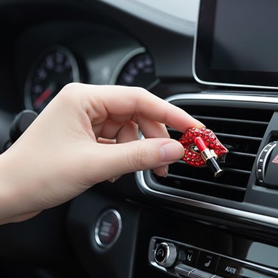 Voiture parfum bouche rouge