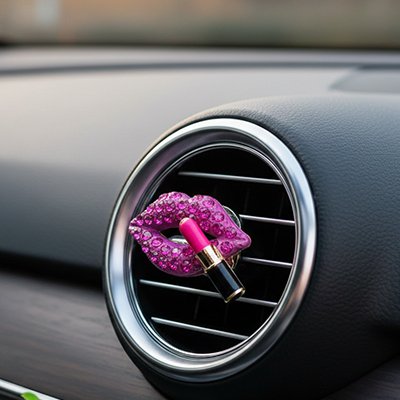 Voiture parfum lèvre bouche